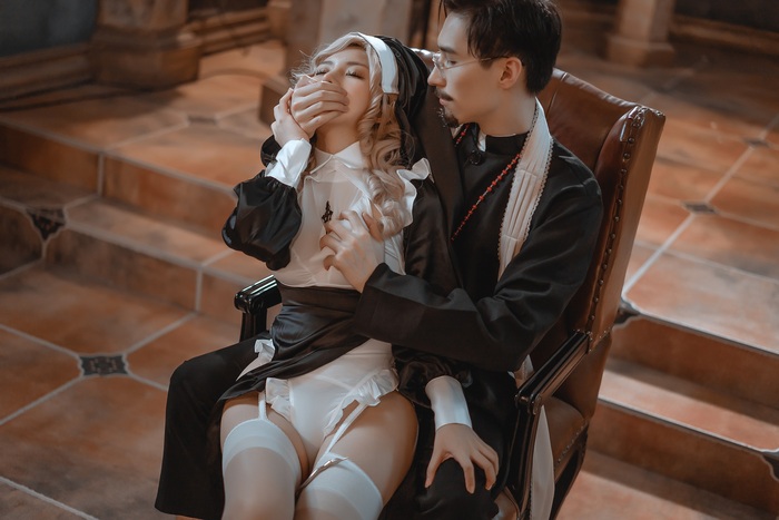 Continuation of the post How much is opium for the people? - NSFW, The photo, PHOTOSESSION, Booty, Boobs, Underwear, Underpants, Cosplayers, Cosplay, Nun, Religion, Erotic, Asian, BDSM, Bondage, Longpost, Reply to post