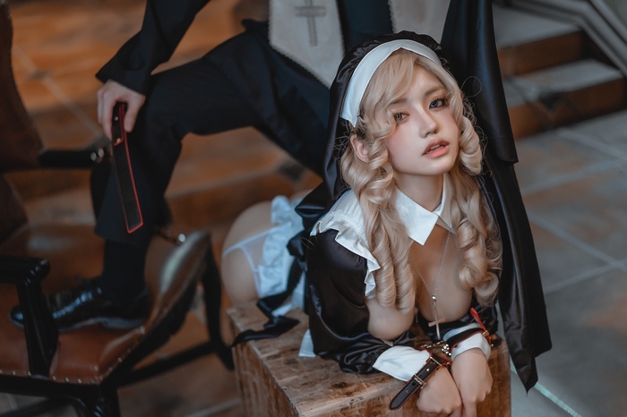 Continuation of the post How much is opium for the people? - NSFW, The photo, PHOTOSESSION, Booty, Boobs, Underwear, Underpants, Cosplayers, Cosplay, Nun, Religion, Erotic, Asian, BDSM, Bondage, Longpost, Reply to post