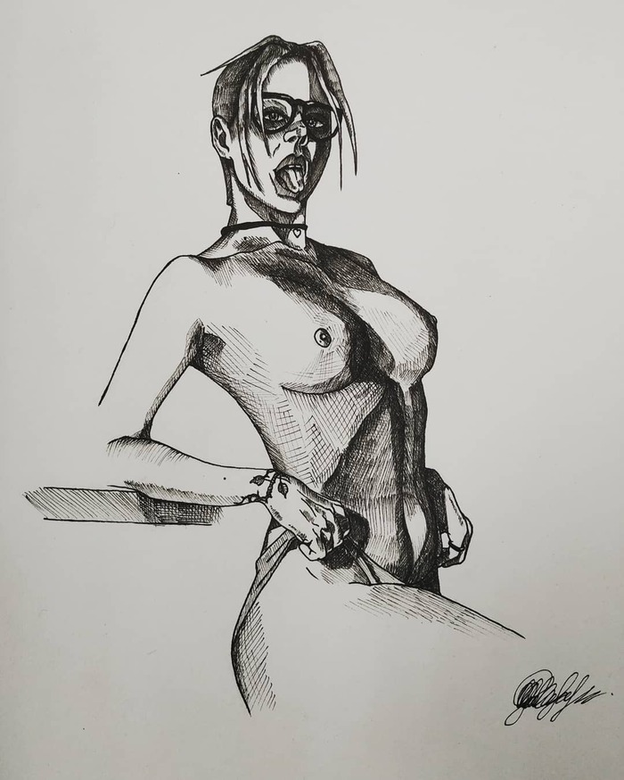 Will this piccha fly into the hot? - NSFW, My, Boobs, Erotic, Drawing, Art, Artist, Hand-drawn erotica, Booty, Underwear