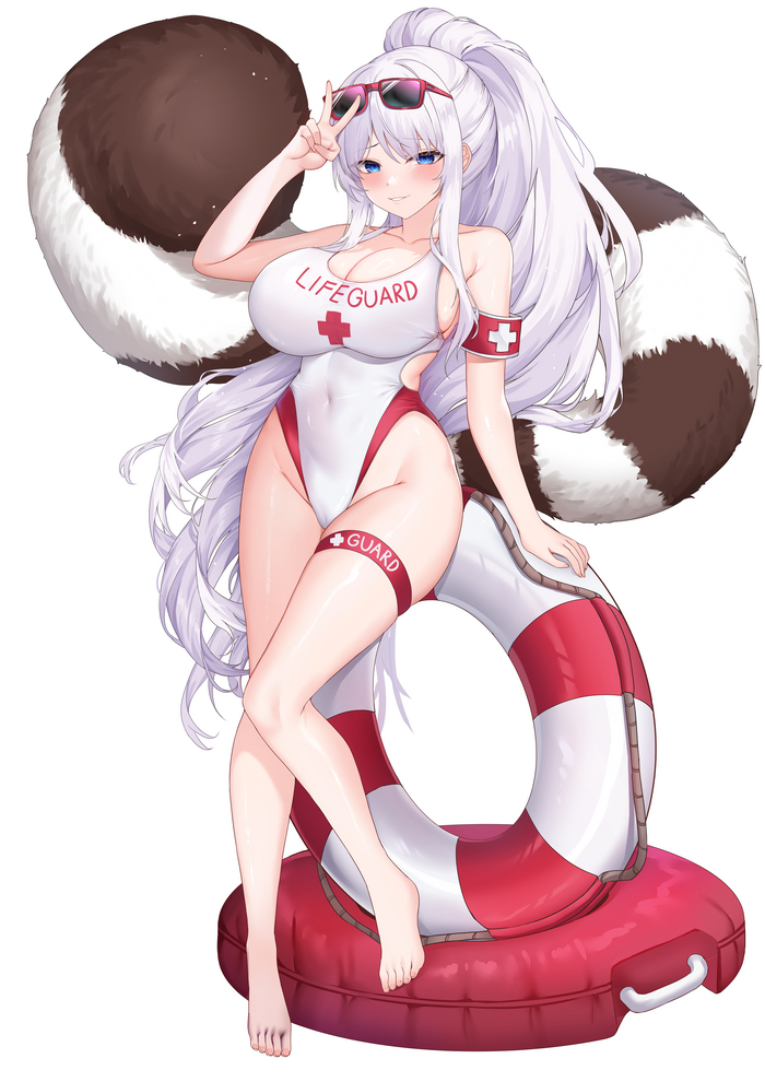 Tailtail - NSFW, Anime art, Anime, Original character, Swimsuit, Tail, Boobs