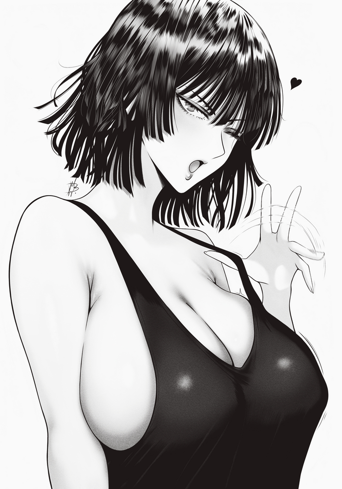 Big girl - NSFW, Mostlybluewyatt, Art, Anime, Anime art, Hand-drawn erotica, Erotic, Onepunchman, Fubuki