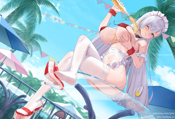 Belfast - NSFW, Anime art, Anime, Azur lane, Belfast