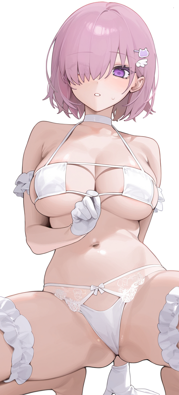 Mashu - NSFW, Anime Art, Аниме, Fate, Fate Grand Order, Mashu Kyrielight, Juejue, Арты нейросетей, Длиннопост