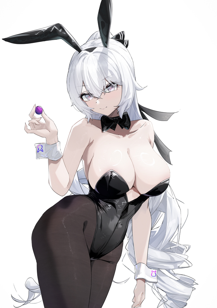 Welcome, what do you want? - NSFW, Anime art, Anime, Honkai Impact, Bronya Zaychik, Bunnysuit