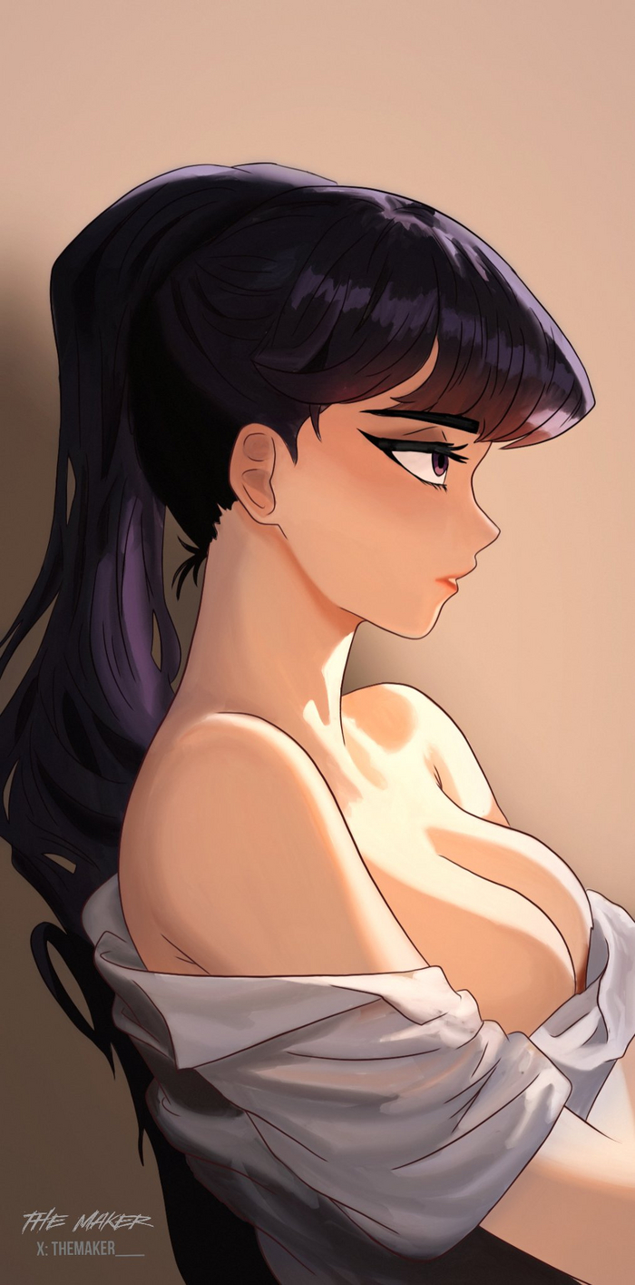 Komi - NSFW, Аниме, Anime Art, Арт, Девушки, Komi-San wa Comyushou desu, Shouko Komi, Сиськи