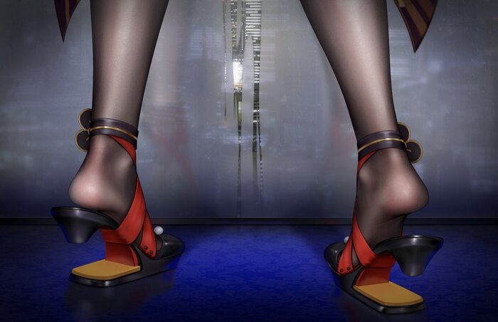 Chiori - NSFW, Anime, Anime art, Chiori (Genshin Impact), Genshin impact, Legs, Shoes, Art, 18+