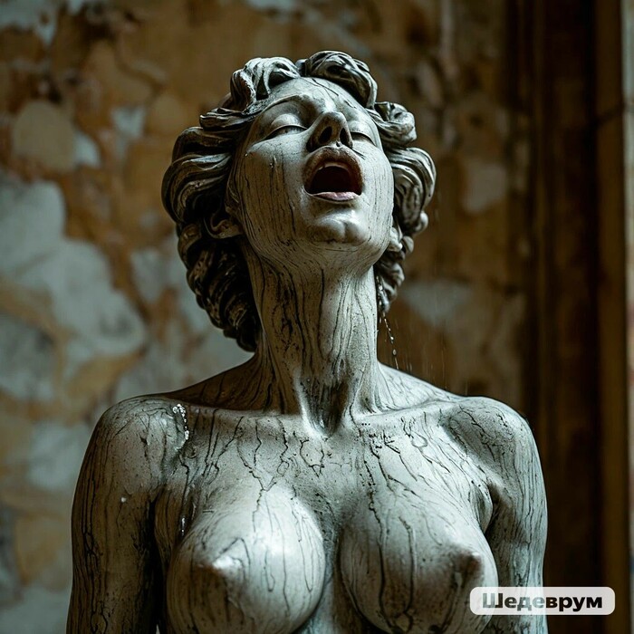 Statues - NSFW, My, Boobs, Erotic, Neural network art, Longpost