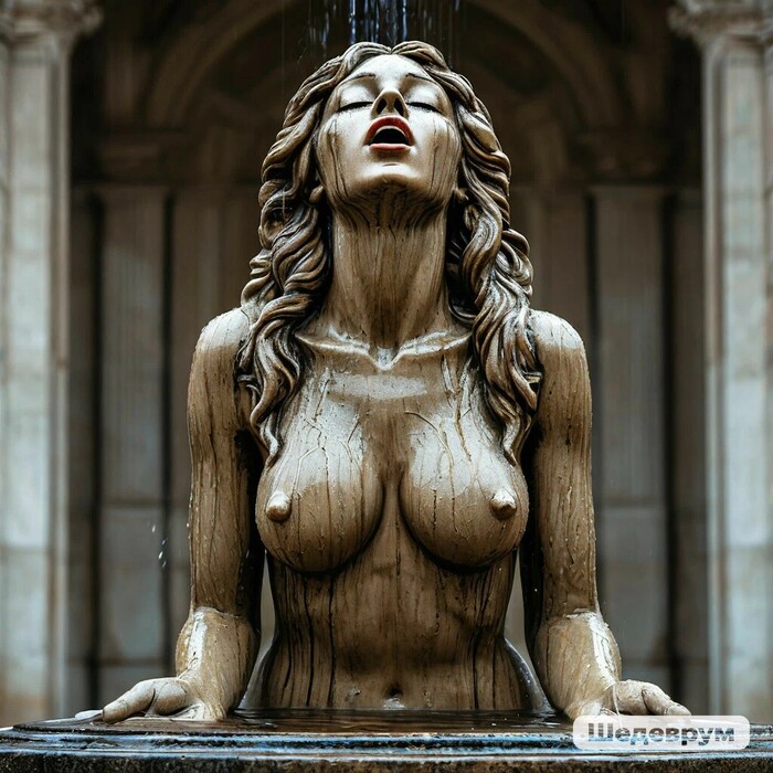 Statues - NSFW, My, Boobs, Erotic, Neural network art, Longpost