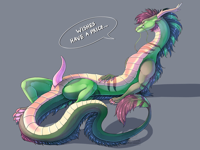 Desires come at a price - NSFW, Art, The Dragon, Noodle, Furotica, Furotica male, Penis, Digital drawing, Lies, Chinese dragon, Shinigamisquirrel