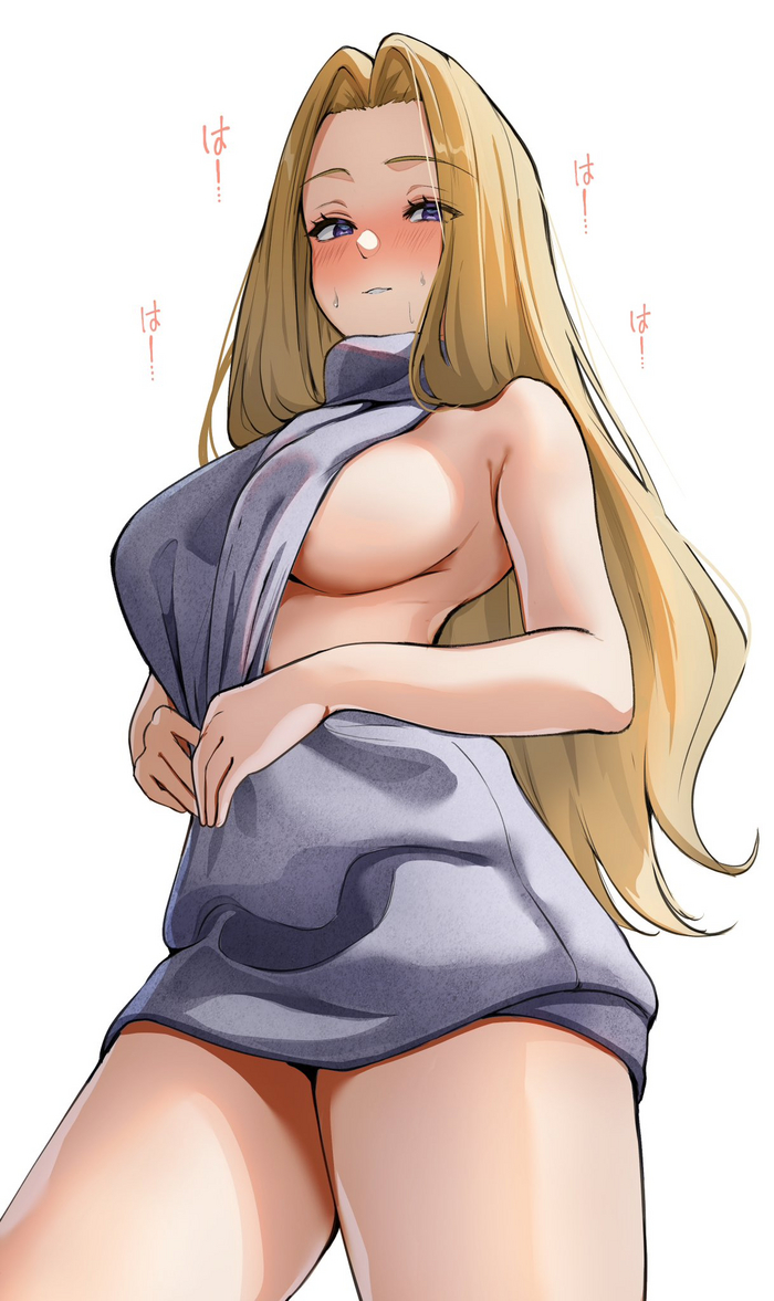 Methode - NSFW, Anime art, Anime, Sousou no Frieren, Methode (Sousou no Frieren), Virgin killer sweater, 18+