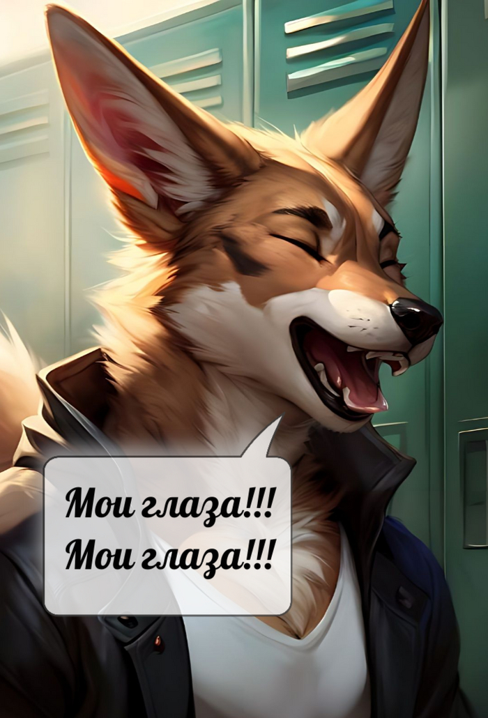 Фурри арт от Wolfmks #167 - 18+, Моё, Арты нейросетей, Арт, Фурри, Furry Art, Длиннопост, Furry jackal, Furry Bear, Пенис, NSFW