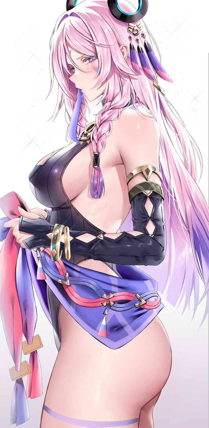 Citlali - 18+, Genshin impact, Citlali (Genshin Impact), Art, Girls, Games, Anime art, Anime, Vitaminechan, Hand-drawn erotica, Booty, NSFW