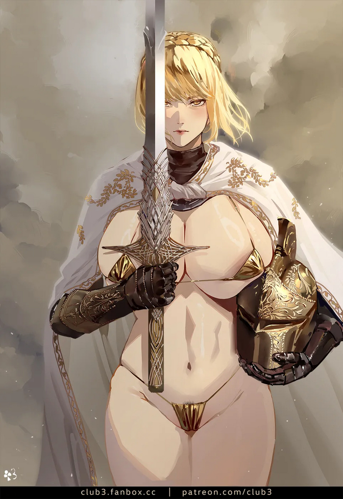 Boobed Knight Leda - 18+, Арт, Game Art, Elden Ring, Needle Knight Leda, NSFW