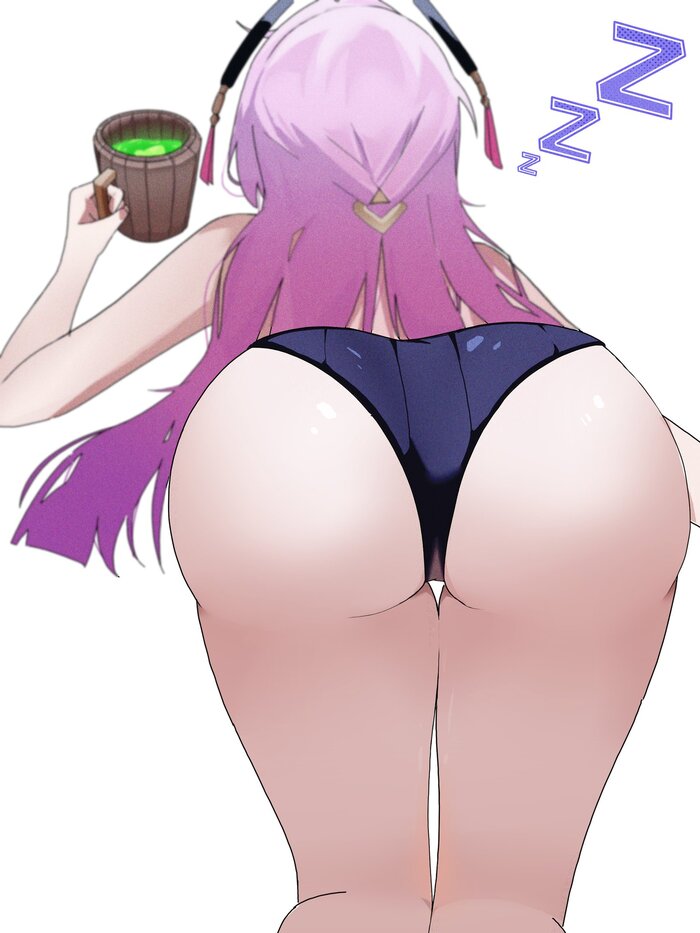 Sitlali, rear view - 18+, Anime art, Anime, Genshin impact, Citlali (Genshin Impact), Booty, Twitter (link), NSFW