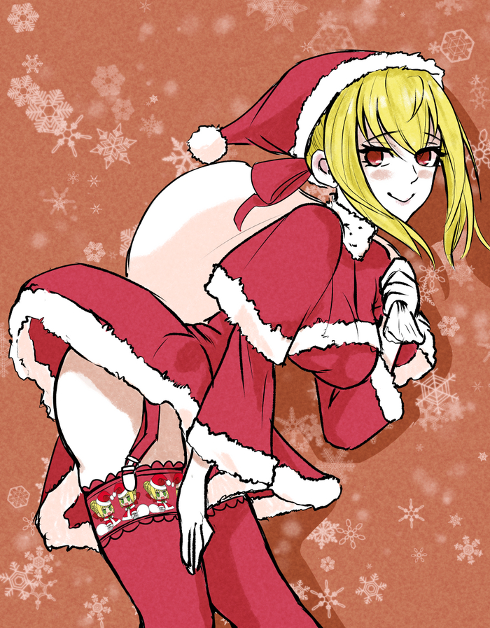 PADORU PADORU - 18+, My, Art, Anime art, Padoru, Nero claudius, Fate grand order, NSFW