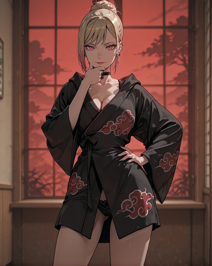 It suits her - 18+, Anime, Anime art, Marin Kitagawa, Sono Bisque Doll wa Koi wo Suru, Robe, Naruto, Pantsu, Choker, Neural network art, NSFW