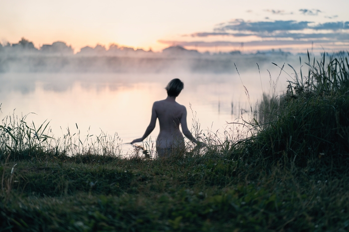 Morning by the River (Part 1) - NSFW, My, Girls, The photo, Photographer, Morning, Erotic