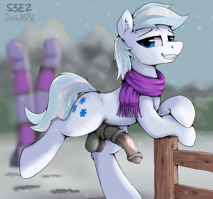 Snow stallion - NSFW, My little pony, Double Diamond, PonyArt, Art, Dosh, MLP Explicit