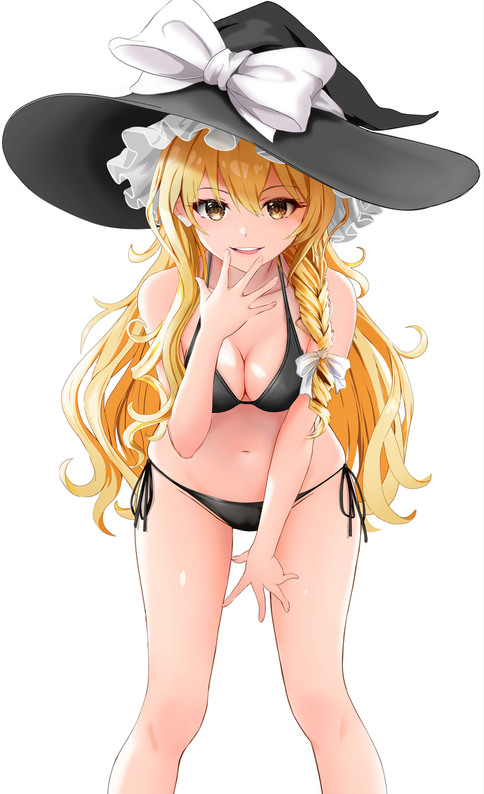 Kirisame Marisa - NSFW, Anime, Anime art, Girls, Art, Hand-drawn erotica, Bikini, Touhou, Kirisame marisa