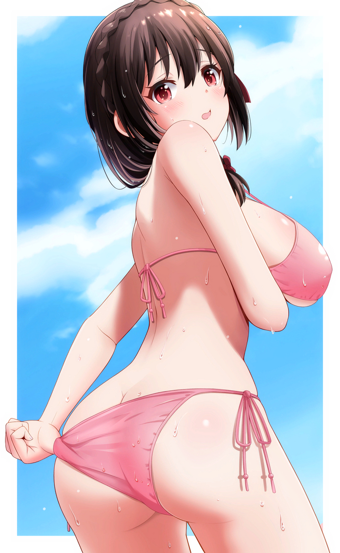 Yun-yun - NSFW, Anime art, Anime, Konosuba, Yunyun, Swimsuit