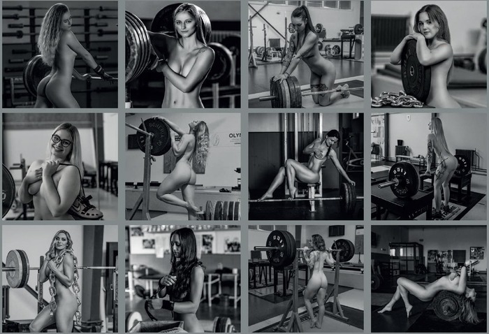 Photo: Czech weightlifters fight prejudice with candid shots - NSFW, Czech, The calendar, Sport, Barbell, Girls, The photo, Body, Figure, Black and white photo, Longpost