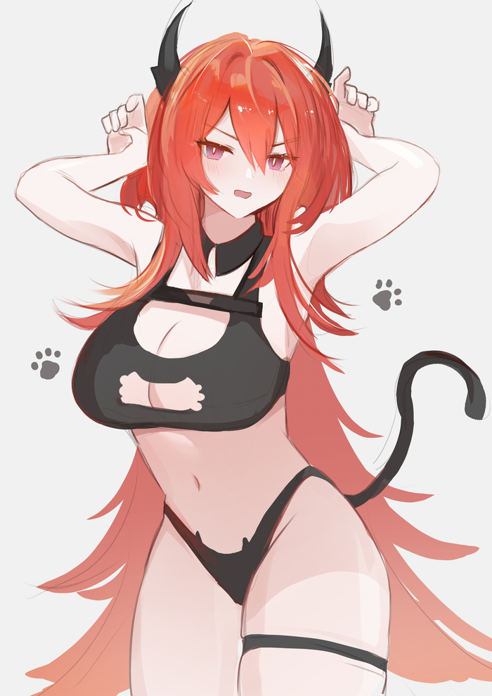 Purtr - NSFW, Anime art, Anime, Arknights, Surtr