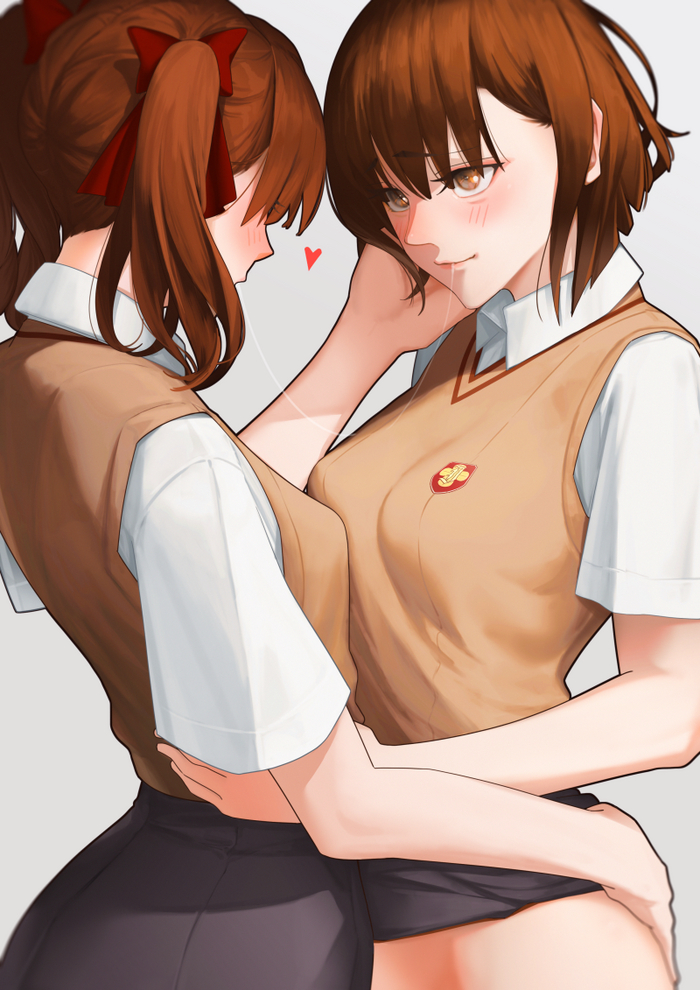 Ого, подруги! - NSFW, Арт, Аниме, Anime Art, Рисованная эротика, Эротика, Misaka Mikoto, Shirai Kuroko, Yuri, To Aru Majutsu no Index