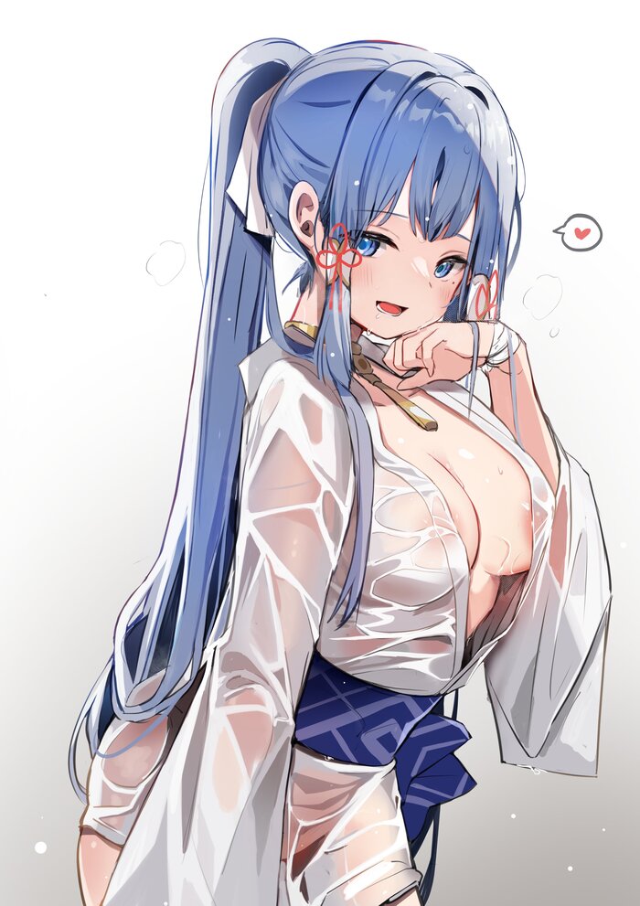 Ayaka - NSFW, Genshin impact, Kamisato Ayaka (Genshin Impact), Art, Games, Anime art, Anime, Hand-drawn erotica, Boobs, Twitter (link), Girls